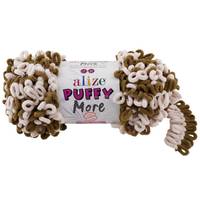 Obrázok ku produktu Pletacia priadza Alize PUFFY MORE 6264 hnedá staroružová