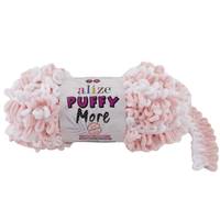 Obrázok ku produktu Pletacia priadza Alize PUFFY MORE 6272 ružová biela