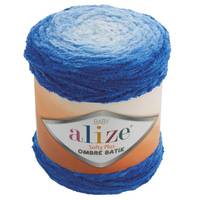 Obrázok ku produktu Pletacia priadza Alize SOFTY PLUS OMBRE BATIK 7282 modrá biela