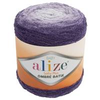 Obrázok ku produktu Pletacia priadza Alize SOFTY PLUS OMBRE BATIK 7298 fialová biela