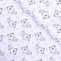 Obrázok ku produktu BAVLNENÁ LÁTKA medveď biela čierna