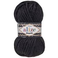 Obrázok ku produktu Pletacia vlna Alize SUPERLANA MEGAFIL 060 čierna