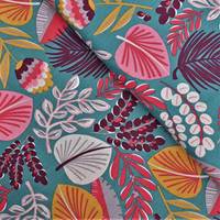 Obrázok ku produktu BAVLNENÁ LÁTKA lístie ružová žltá zelená bordová