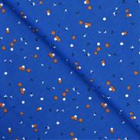 Obrázok ku produktu BAVLNENÁ LÁTKA vzory modrá biela oranžová