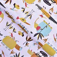 Obrázok ku produktu BAVLNENÁ LÁTKA vodný svet biela zelená červená