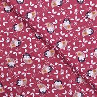 Obrázok ku produktu BAVLNENÁ LÁTKA vtáčik ružová biela