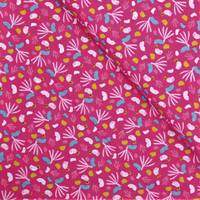 Obrázok ku produktu BAVLNENÁ LÁTKA vtáčik ružová biela zelená modrá tyrkysová