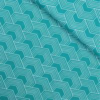 Obrázok ku produktu BAVLNENÁ LÁTKA vzory biela modrá tyrkysová