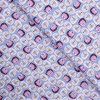 Obrázok ku produktu BAVLNENÁ LÁTKA zvieratko modrá béžová biela