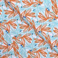 Obrázok ku produktu BAVLNENÁ LÁTKA vzory biela oranžová modrá