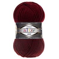 Obrázok ku produktu Pletacia vlna Alize SUPERLANA MIDI 057 červená tmavá