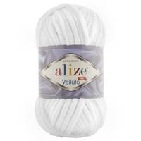 Obrázok ku produktu Pletacia priadza Alize VELLUTO 055 biela