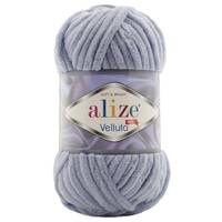 Obrázok ku produktu Pletacia priadza Alize VELLUTO 087 sivá tmavá