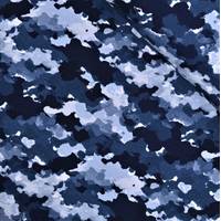 Obrázok ku produktu BAVLNENÁ LÁTKA TEPLÁKOVINA maskáčová modrá