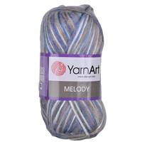 Obrázok ku produktu Pletacia vlna YarnArt MELODY 904 modrá biela béžová