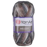 Obrázok ku produktu Pletacia vlna YarnArt MELODY 907 hnedá sivá