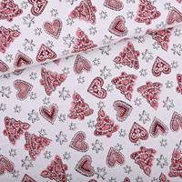 Obrázok ku produktu DEKORAČNÁ LÁTKA vianočná béžová červená