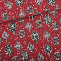 Obrázok ku produktu DEKORAČNÁ LÁTKA vianočná červená zelená žltá zlatá