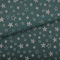 Obrázok ku produktu DEKORAČNÁ LÁTKA vianočná hviezda zelená zlatá