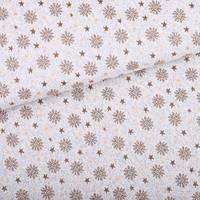 Obrázok ku produktu DEKORAČNÁ LÁTKA vianočná biela žltá zlatá