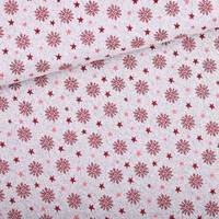 Obrázok ku produktu DEKORAČNÁ LÁTKA vianočná biela červená zlatá