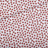 Obrázok ku produktu BAVLNENÁ LÁTKA vianočná ruža biela zelená červená