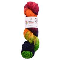 Obrázok ku produktu Pletacia priadza Gazzal UNICORN 1334 oranžová zelená fialová ružová