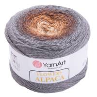 Obrázok ku produktu Pletacia vlna YarnArt FLOWERS ALPACA 428 sivá oranžová