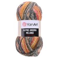 Obrázok ku produktu Pletacia vlna YarnArt ALPINE ANGORA MELANGE 438 sivá červená žltá
