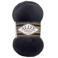 Obrázok ku produktu Pletacia vlna Alize SUPERLANA KLASIK 060 čierna