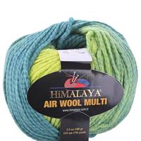 Obrázok ku produktu Pletacia vlna Himalaya AIR WOOL MULTI 76125 zelená žltá