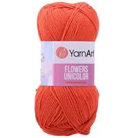 Obrázok ku produktu Pletacia bavlnená priadza YarnArt FLOWERS UNICOLOR 761 oranžová neonová
