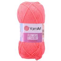 Obrázok ku produktu Pletacia bavlnená priadza YarnArt FLOWERS UNICOLOR 736 ružová neonová
