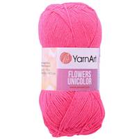 Obrázok ku produktu Pletacia bavlnená priadza YarnArt FLOWERS UNICOLOR 739 ružová neonová