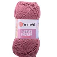 Obrázok ku produktu Pletacia bavlnená priadza YarnArt FLOWERS UNICOLOR 763 ružová staroružová