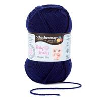 Obrázok ku produktu Vlna na pletenie SCHACHENMAYR MERINO MIX Baby smiles 01050 modrá tmavá