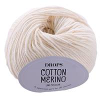 Obrázok ku produktu Pletacia vlna Drops COTTON MERINO UNI COLOUR 01 smotanová