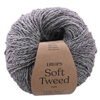 Obrázok ku produktu Pletacia vlna Drops SOFT TWEED MIX 07 tmavá sivá