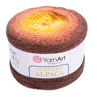 Obrázok ku produktu Pletacia vlna YarnArt FLOWERS ALPACA 437 hnedá béžová žltá smotanová