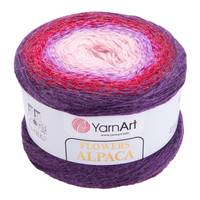 Obrázok ku produktu Pletacia vlna YarnArt FLOWERS ALPACA 434 fialová červená ružová