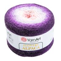 Obrázok ku produktu Pletacia vlna YarnArt FLOWERS ALPACA 427 fialová ružoá sivá