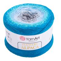 Obrázok ku produktu Pletacia vlna YarnArt FLOWERS ALPACA 429 modrá sivá