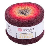 Obrázok ku produktu Pletacia vlna YarnArt FLOWERS ALPACA 422 fialová žltá četrvená sivá