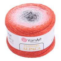 Obrázok ku produktu Pletacia vlna YarnArt FLOWERS ALPACA 421 oranžová ružová sivá