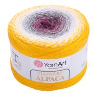 Obrázok ku produktu Pletacia vlna YarnArt FLOWERS ALPACA 403 žltá sivá fialová