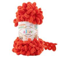 Obrázok ku produktu Pletacia priadza Alize PUFFY 767 oranžová červená