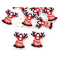 Obrázok ku produktu GOMBÍK 32mm vianočný sob 2 hnedý biela