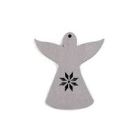 Obrázok ku produktu OZDOBA drevená anjel sivá