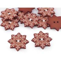 Obrázok ku produktu GOMBÍK vianočná ozdoba vločka hnedá svetlá