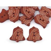 Obrázok ku produktu GOMBÍK vianočná ozdoba zvonček svetlá hnedá